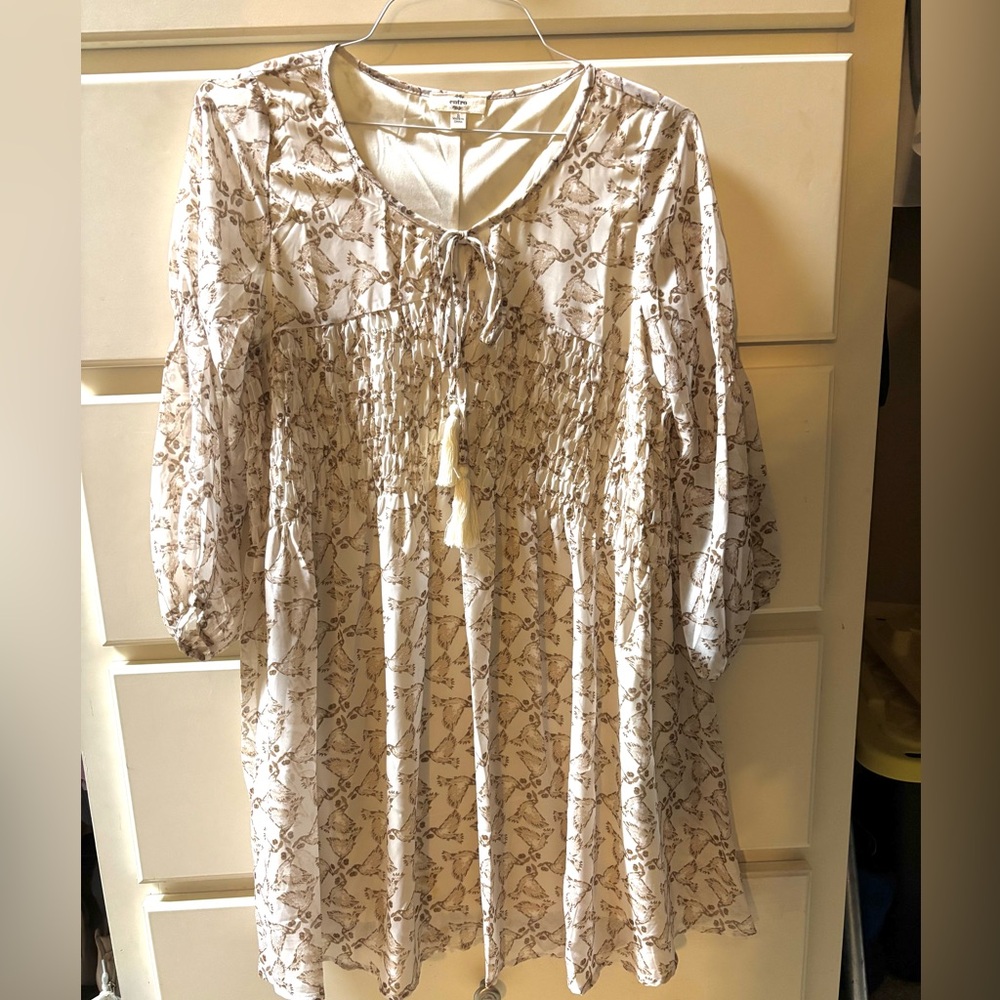 Entro Long-Sleeve Babydoll Dress